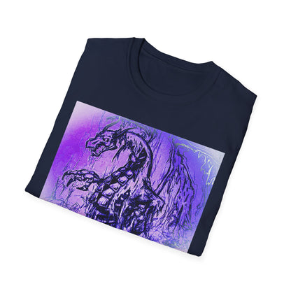 Dragon T-Shirt in Purple Tones - Unisex
