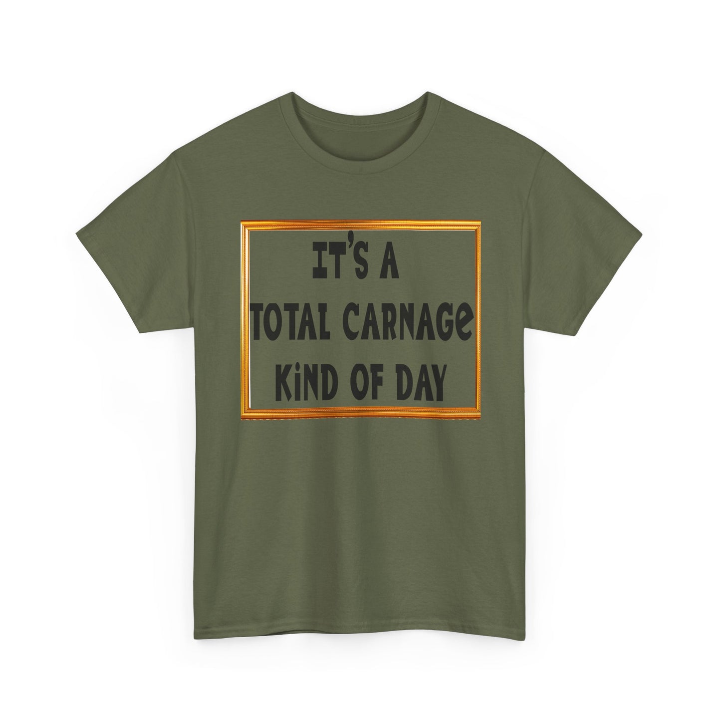 Total Carnage Unisex Heavy Cotton Tee, Casual t-shirt, Graphic Tee, Humor Shirt, Gift for Friends, Fun Apparel