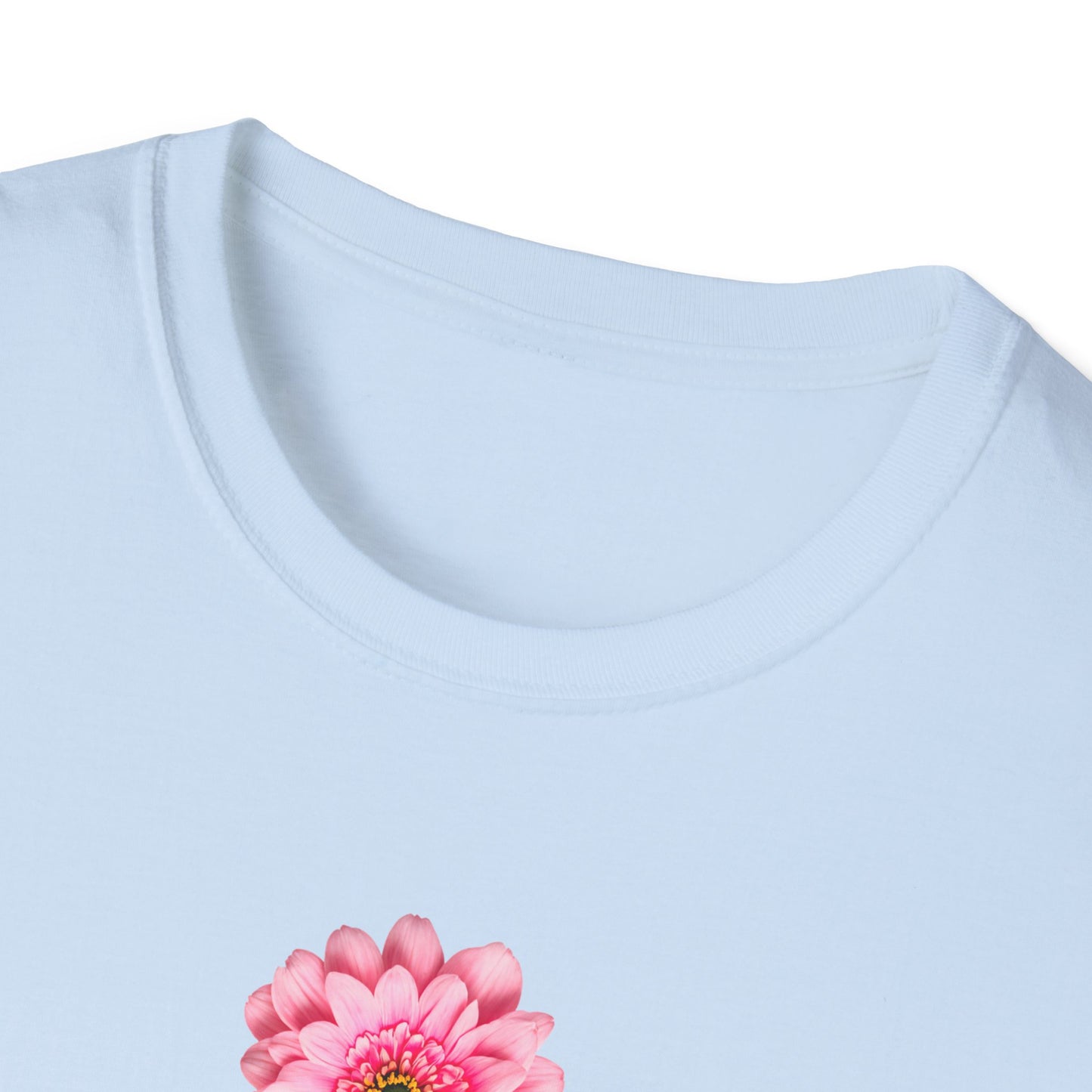 Floral Pink Rose Cross T-Shirt