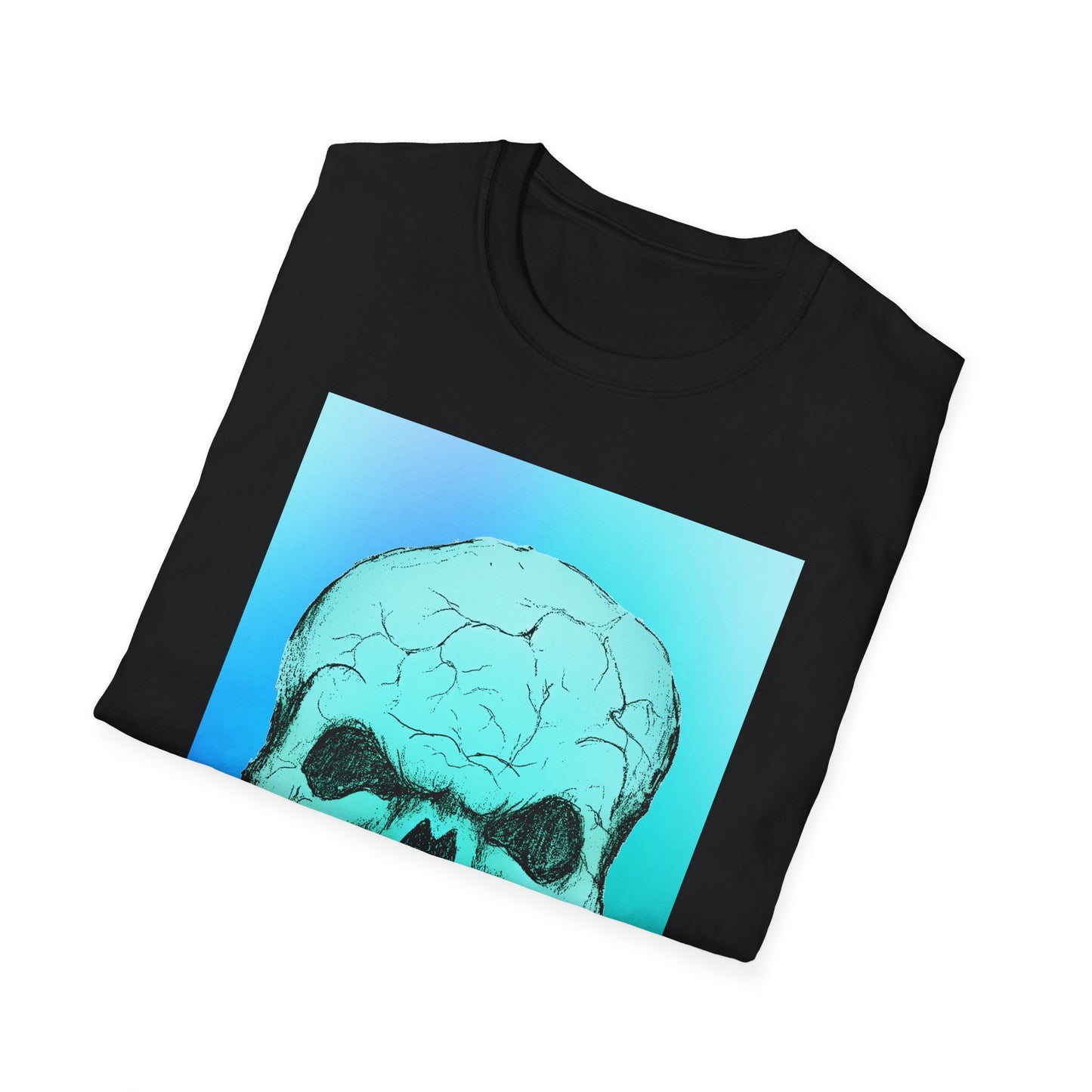 Skull Graphic  Bright Colored Unisex Softstyle T-Shirt, Edgy Tee, Casual Wear, Festival Apparel, Gift for Horror Fans, Halloween Clothing