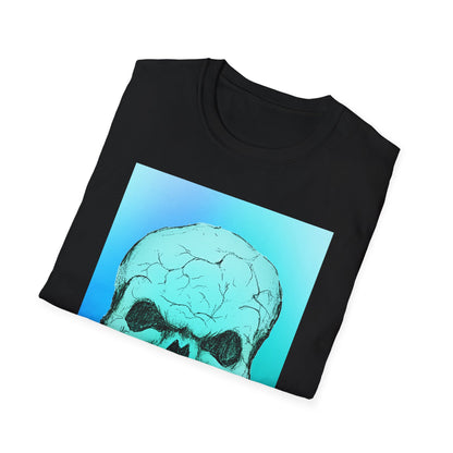 Skull Graphic  Bright Colored Unisex Softstyle T-Shirt, Edgy Tee, Casual Wear, Festival Apparel, Gift for Horror Fans, Halloween Clothing
