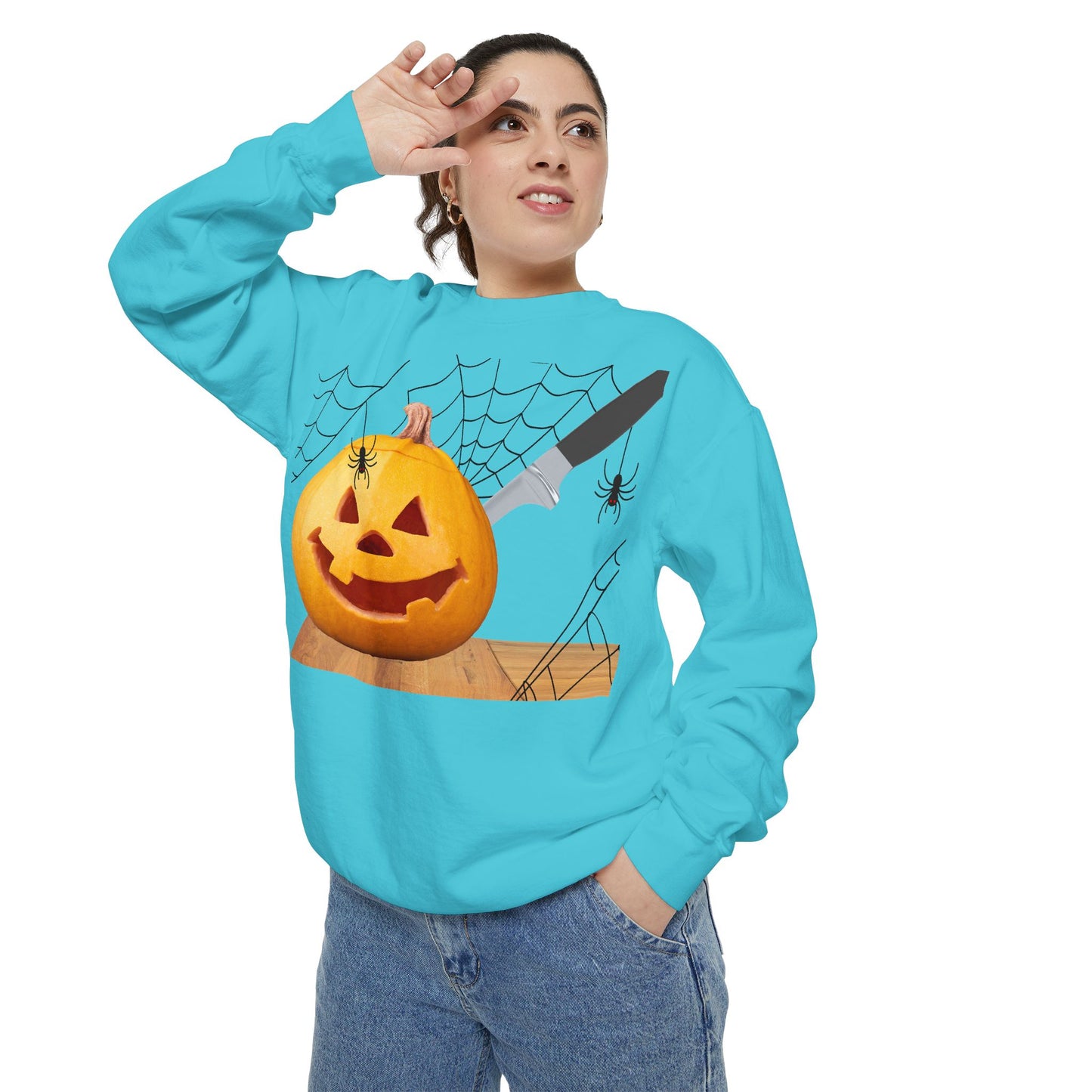 Spooky Pumpkin Sweatshirt, Halloween Apparel, Fall Fashion, Cozy Unisex Crewneck, Pumpkin Decor, Family Friendly Halloween