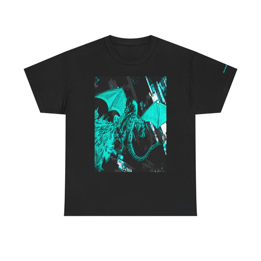 Dragon Graphic Tee — Neon Green Fantasy Dragon T-Shirt