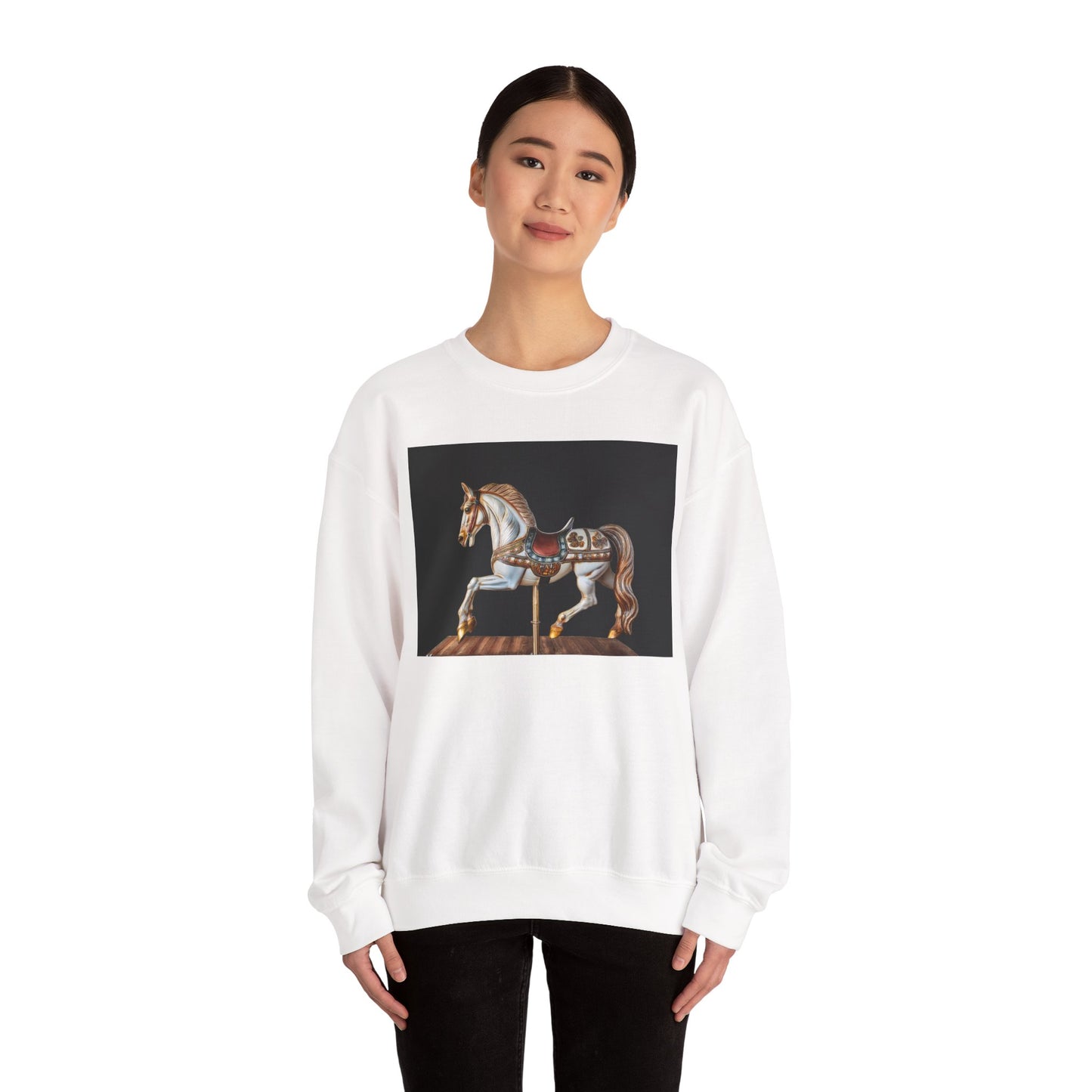 Vintage Carousel Horse Crewneck Sweatshirt, Cozy Sweatshirt, Equestrian Gift, Animal Art Sweatshirt, Unique Fall Apparel, Celebration [...]