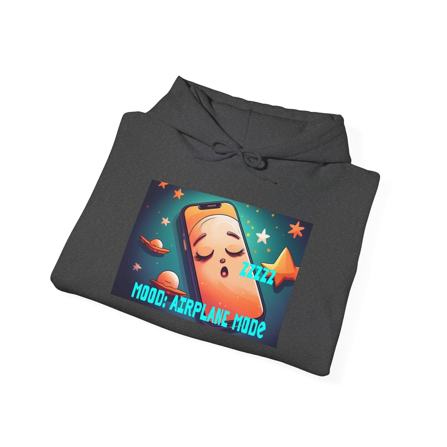 Hooded Sweatshirt - Airplane Mode Mood Sleeping Phone