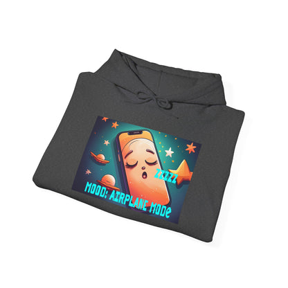Hooded Sweatshirt - Airplane Mode Mood Sleeping Phone