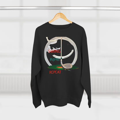 Golf Lover's Swing Unisex Crewneck Sweatshirt: Swing, Repeat, Perfect for Gifts, Sports Enthusiasts, Casual Wear, and Holidays