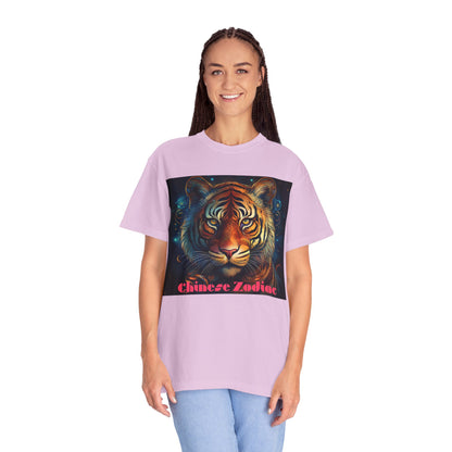 Chic Chinese Zodiac Tiger T-Shirt, Unisex Graphic Tee, Astrology Apparel, Zodiac Fashion, Year of the Tiger Shirt