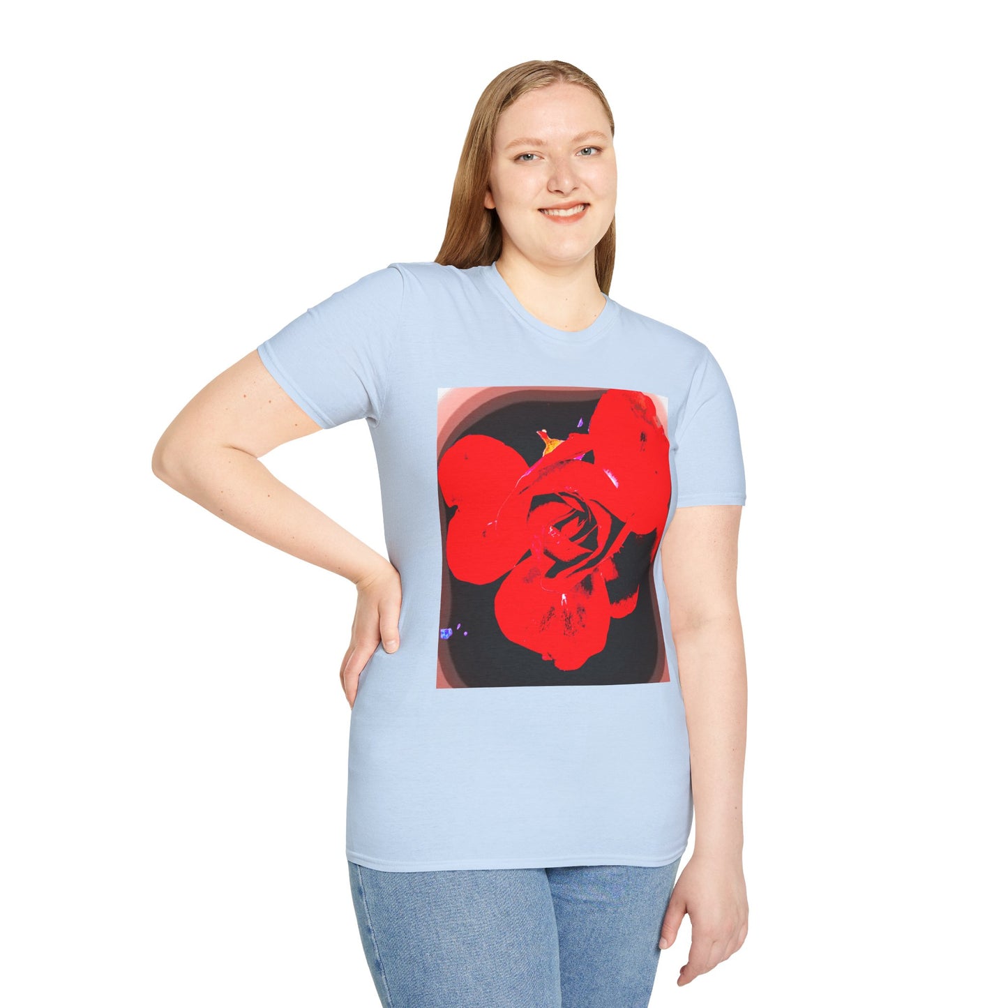 Sophie’s Saturday Floral Abstract T-Shirt — Red Rose Graphic Tee