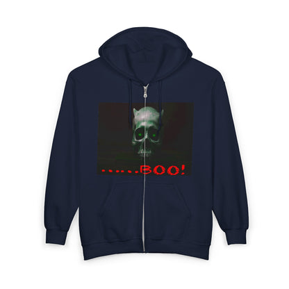 Dark Green Eyed Demon Full Zip Hooded Sweatshirt