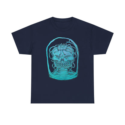 Vibrant Turquoise skull original design Unisex Heavy Cotton Tee