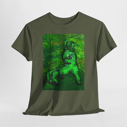 Graphic Tee — Neon Green Fantasy Art