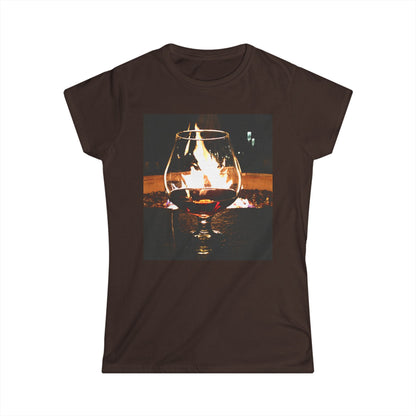 Elegant Wine-Themed Women's Softstyle Tee, Perfect for Wine Lovers, cognac enthusiasts. Casual Outings, Gifts for Her, Cozy Gatherings, and Wine Events