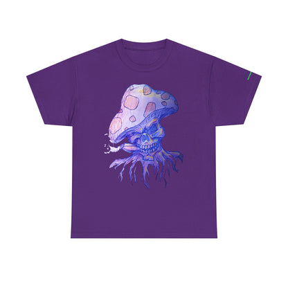 Skull Mushroom Graphic Tee for Nature Lovers