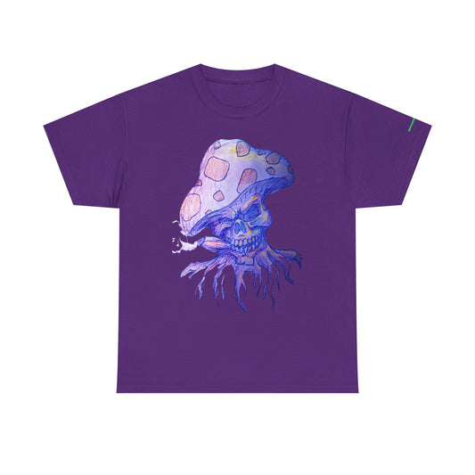 Skull Mushroom Graphic Tee for Nature Lovers