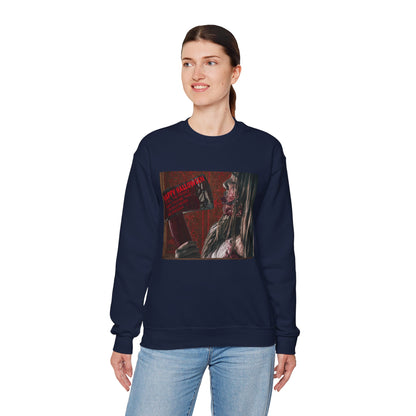 Halloween Horror Girl with Axe Sweatshirt, Unisex Crewneck, Horror Movie Fan Apparel, Halloween Costume Layering