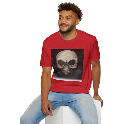 Skull Art Unisex Softstyle T-Shirt - Edgy Graphic Tee for Halloween, Festival Wear, Music Lovers, Gift Idea, Casual Style
