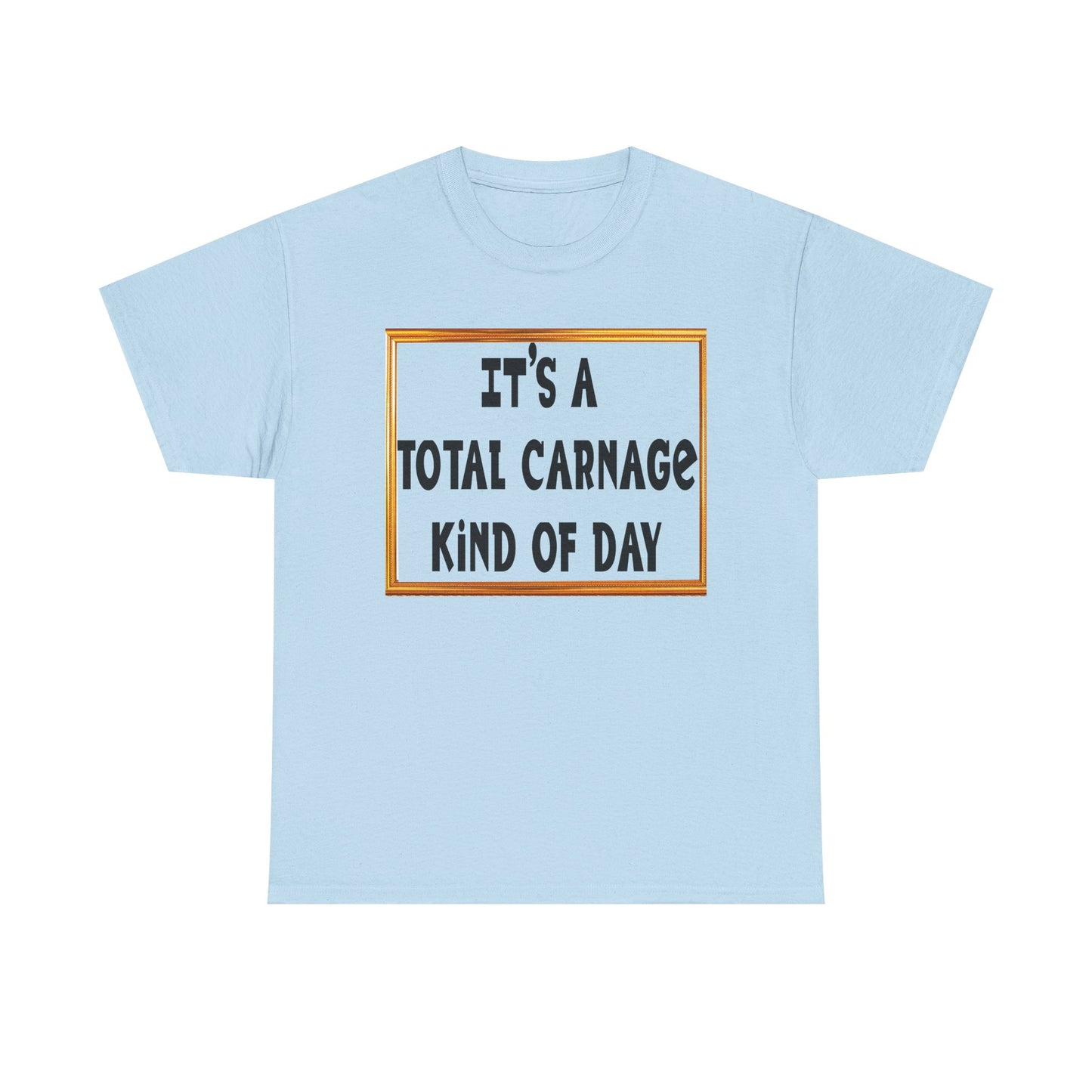 Total Carnage Unisex Heavy Cotton Tee, Casual t-shirt, Graphic Tee, Humor Shirt, Gift for Friends, Fun Apparel