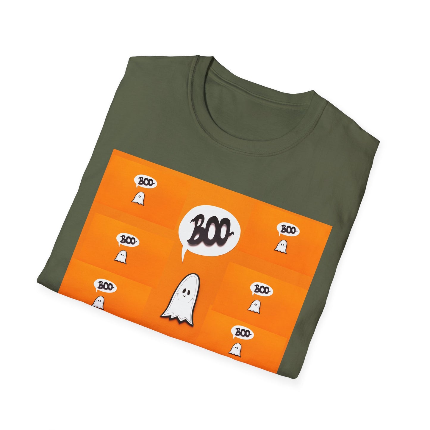 Halloween Ghost 'Boo' Unisex T-Shirt | Spooky Vibes, Costume, Fall Festivities, Trick-or-Treat, Fun Graphic Tee