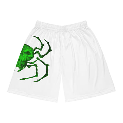 Green Arachnid Basketball Shorts for Sporty Style