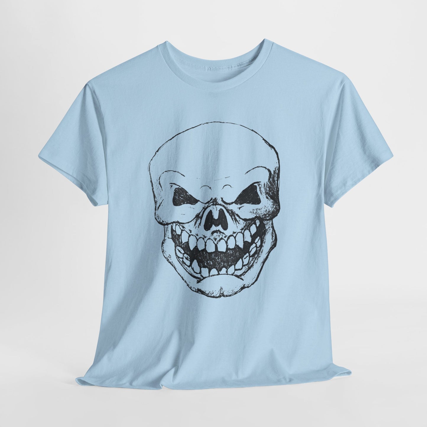 Sketched Skull Tee — Grinning Skull Graphic T-Shirt
