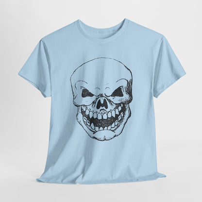 Sketched Skull Tee — Grinning Skull Graphic T-Shirt