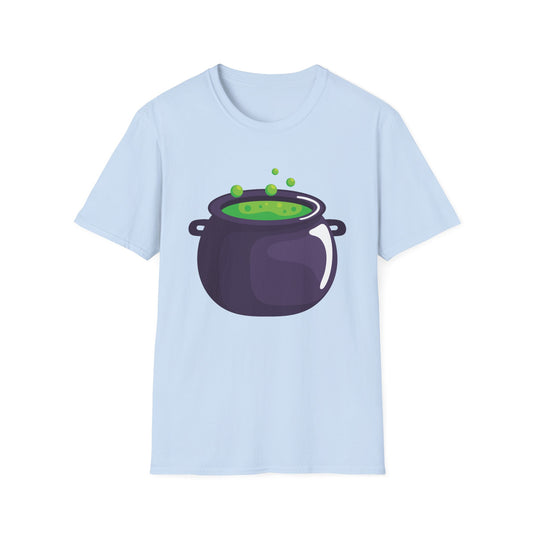 Halloween Potion Cauldron T-Shirt, Unisex Tee, Spooky Shirt, Witchy Apparel, Festival Wear, Halloween Costume