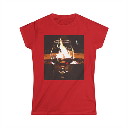 Elegant Wine-Themed Women's Softstyle Tee, Perfect for Wine Lovers, cognac enthusiasts. Casual Outings, Gifts for Her, Cozy Gatherings, and Wine Events