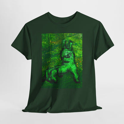 Graphic Tee — Neon Green Fantasy Art