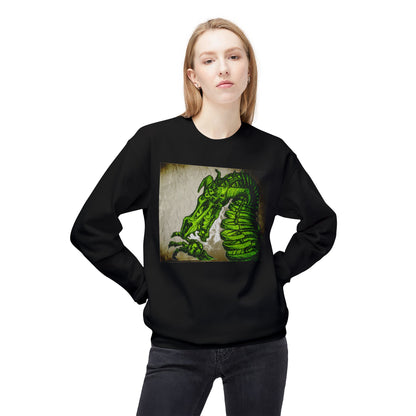 Vintage Green Dragon Unisex Midweight Softstyle Fleece Crewneck Sweatshirt