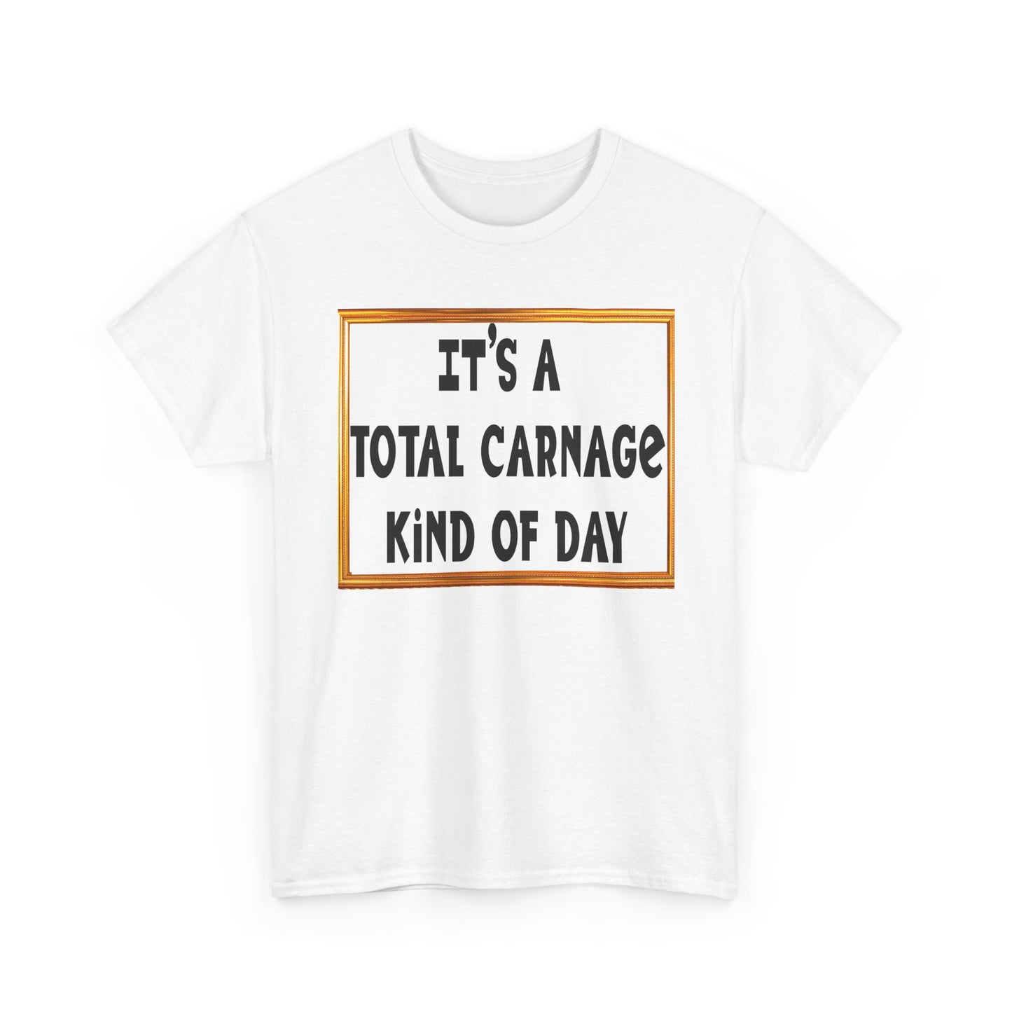 Total Carnage Unisex Heavy Cotton Tee, Casual t-shirt, Graphic Tee, Humor Shirt, Gift for Friends, Fun Apparel