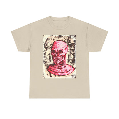 Vibrant Skull Graphic Tee, Unisex Heavy Cotton Shirt, Art Tee, Halloween Apparel, Edgy Casual Wear, Unique Gift