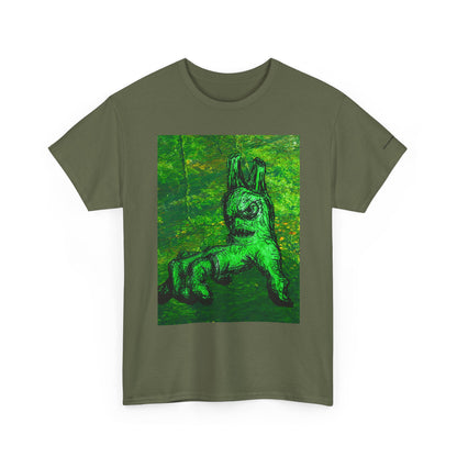 Graphic Tee — Neon Green Fantasy Art