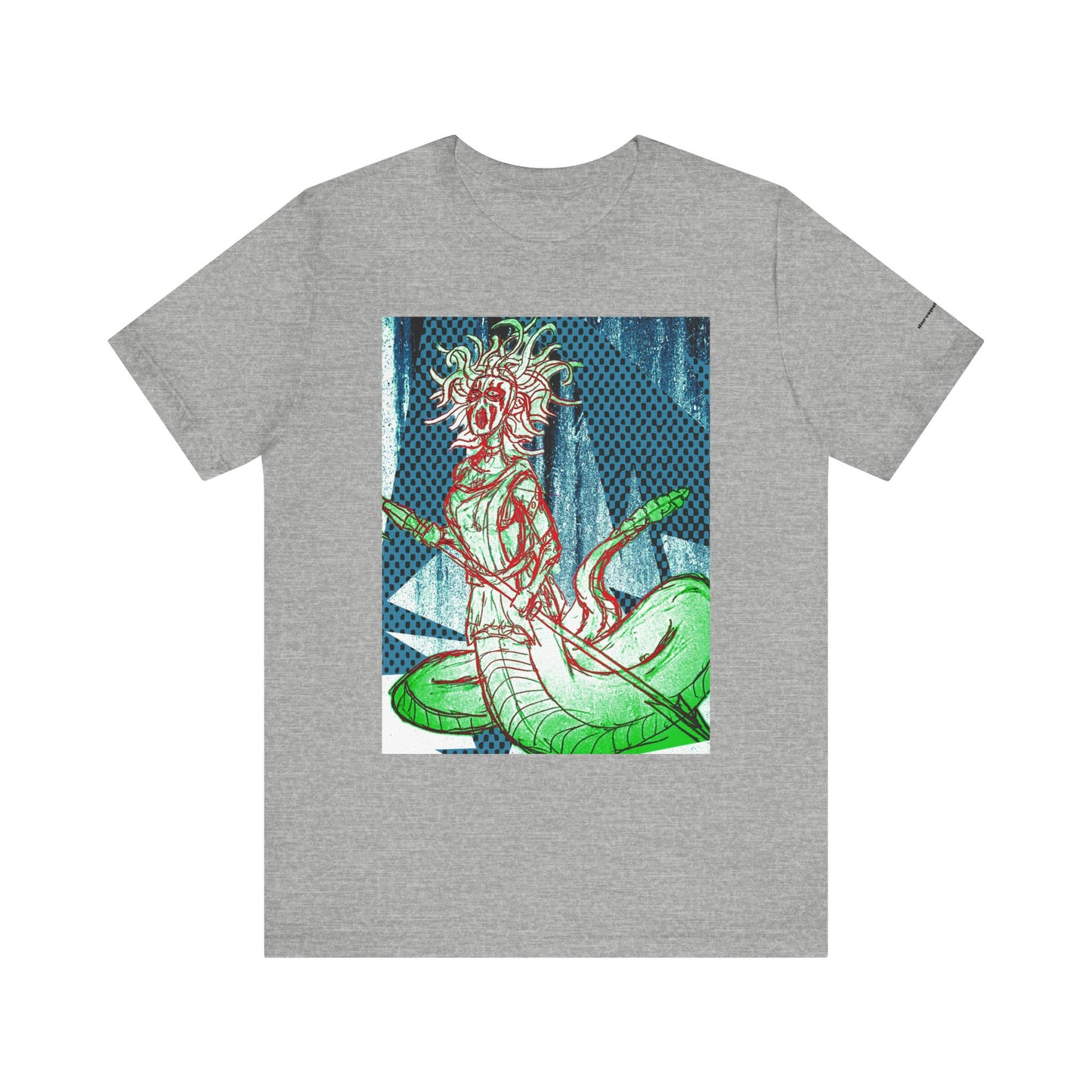 Mythic Serpent Goddess Tee — Neon Medusa Illustration T-Shirt