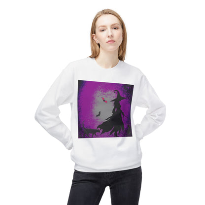 Magical Witchy purple haze Fleece Sweatshirt, Cozy Halloween Apparel, Unisex Crewneck, Witchy Gifts, Autumn Fashion, Enchanted Style