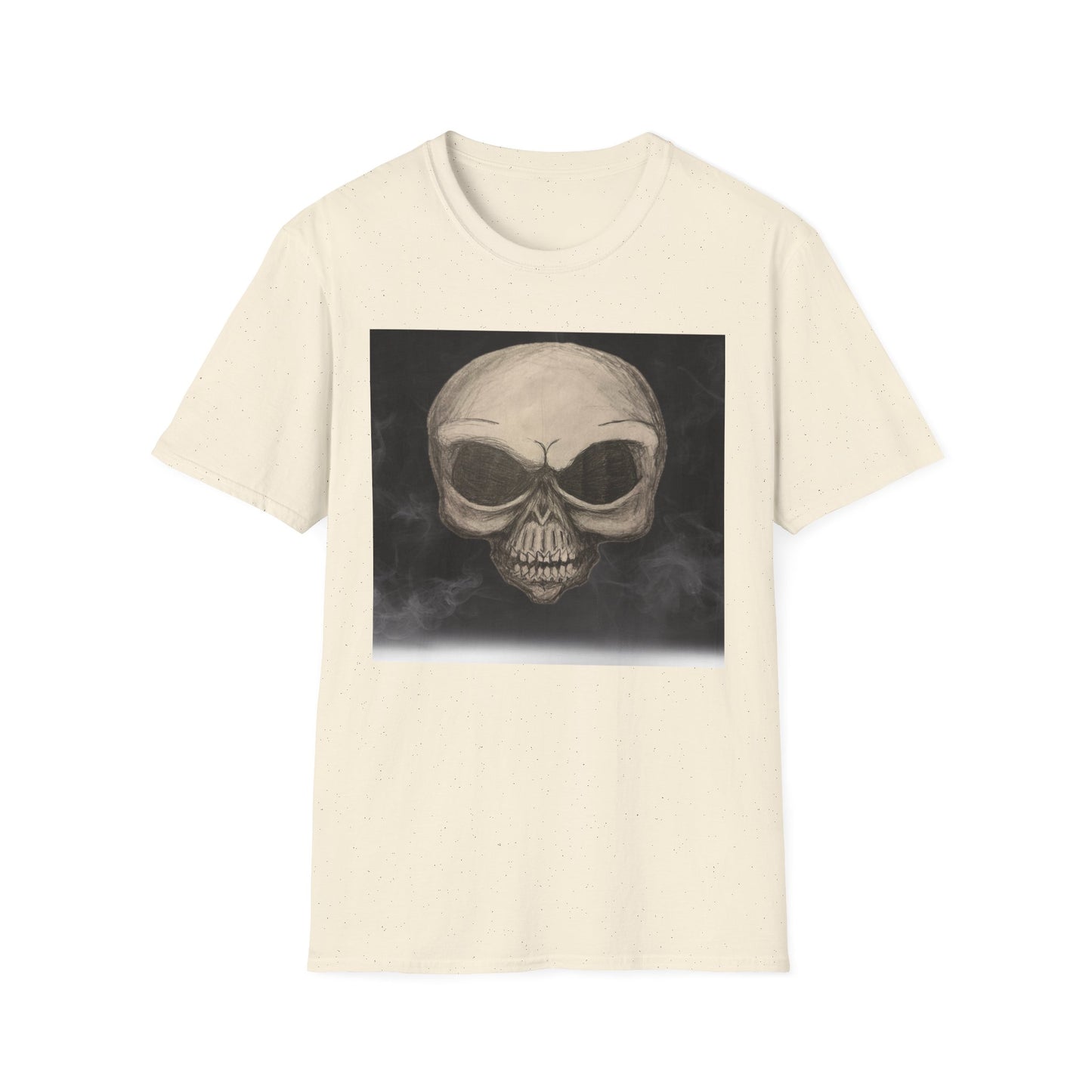 Skull Art Unisex Softstyle T-Shirt - Edgy Graphic Tee for Halloween, Festival Wear, Music Lovers, Gift Idea, Casual Style