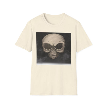 Skull Art Unisex Softstyle T-Shirt - Edgy Graphic Tee for Halloween, Festival Wear, Music Lovers, Gift Idea, Casual Style