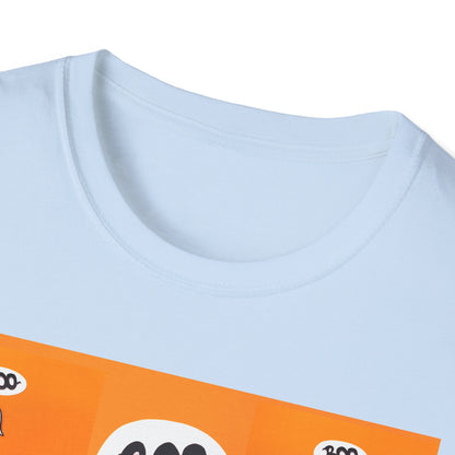Halloween Ghost 'Boo' Unisex T-Shirt | Spooky Vibes, Costume, Fall Festivities, Trick-or-Treat, Fun Graphic Tee