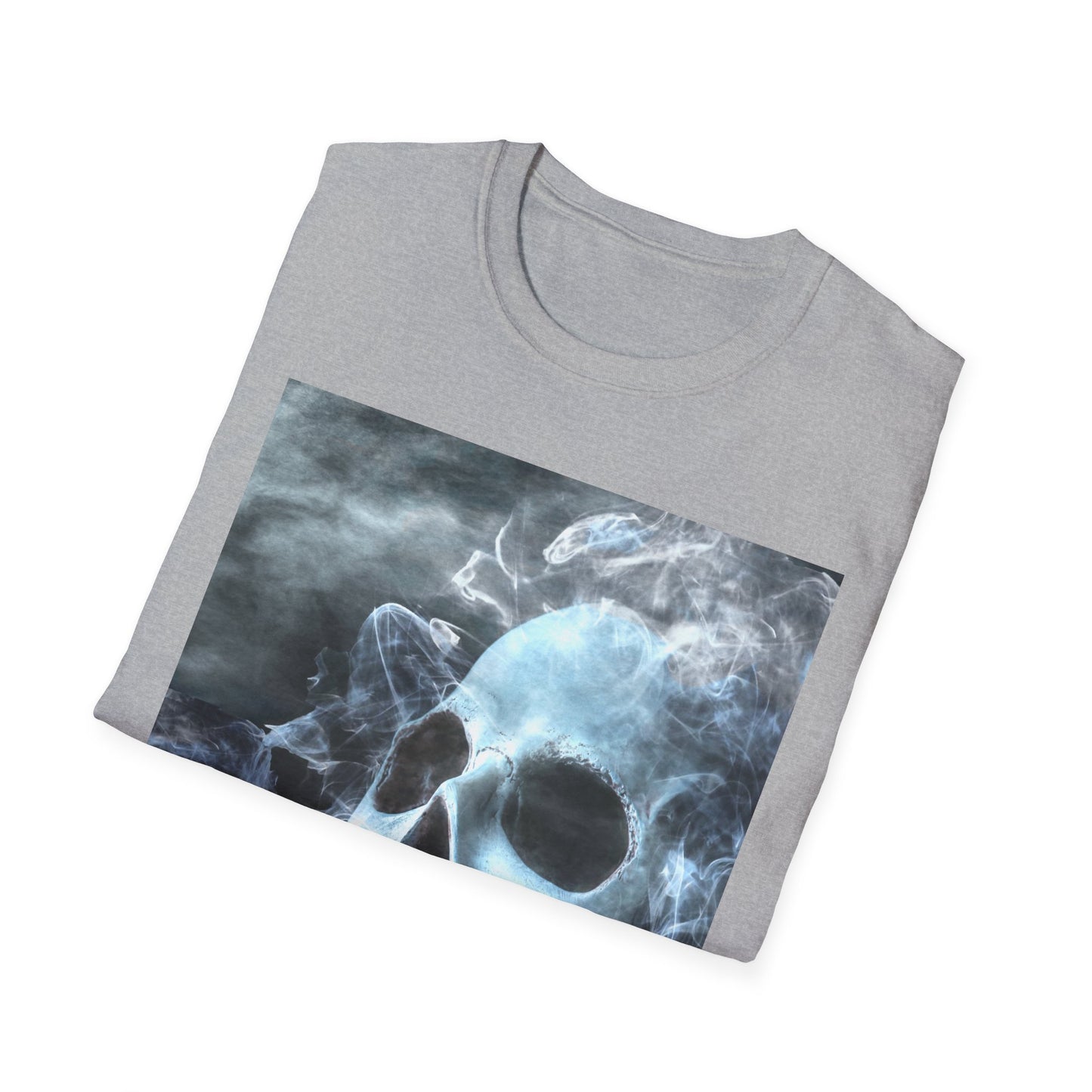 Eerie Skull Graphic T-Shirt for Dark Aesthetic Lovers, Unisex Casual Wear, Halloween Tee, Alternative Fashion