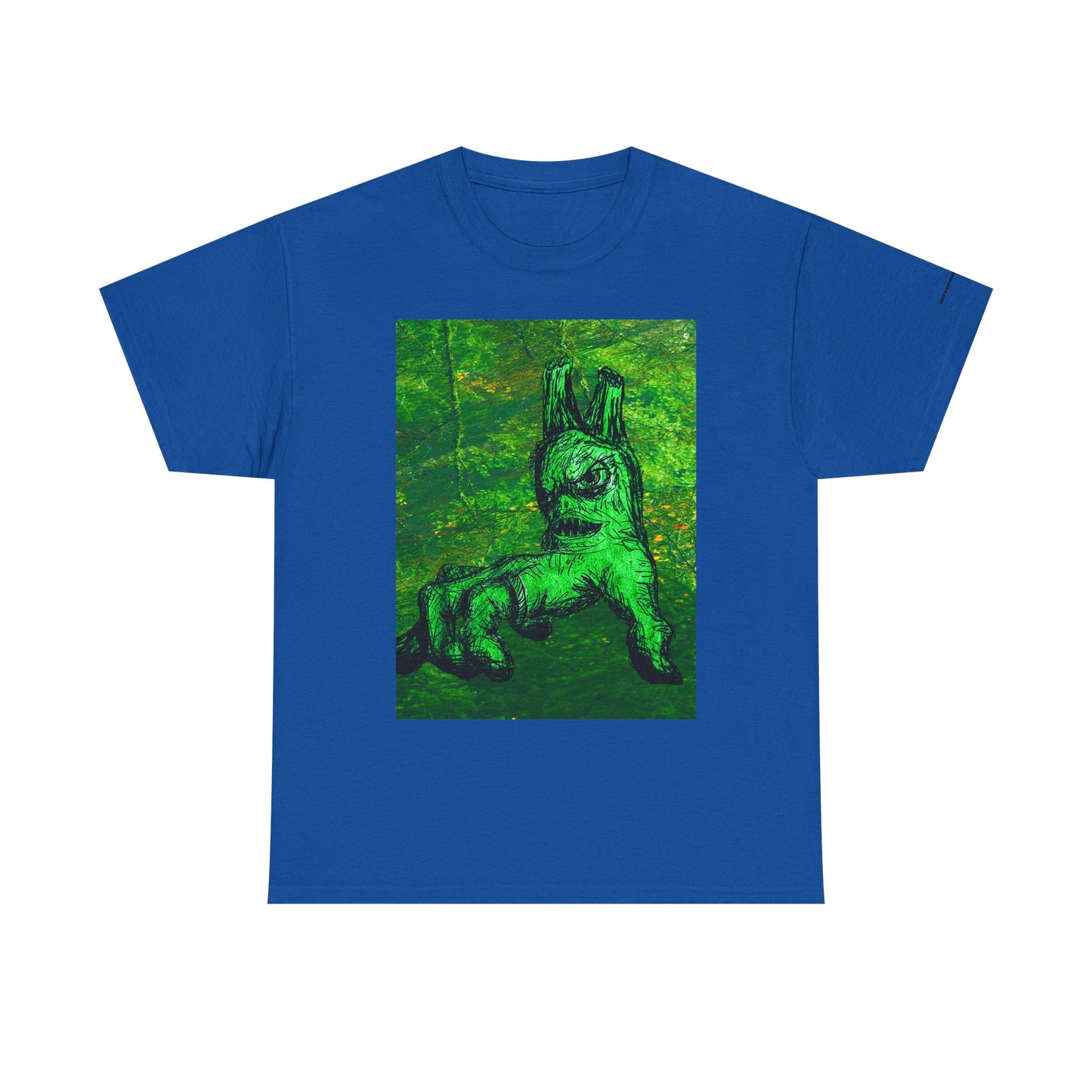 Graphic Tee — Neon Green Fantasy Art