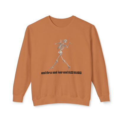 Skeleton Dance Unisex Lightweight Crewneck Sweatshirt, Halloween Sweater, Funny Gift, Casual Wear, Dance Lovers Sweatshirt, Unique Apparel