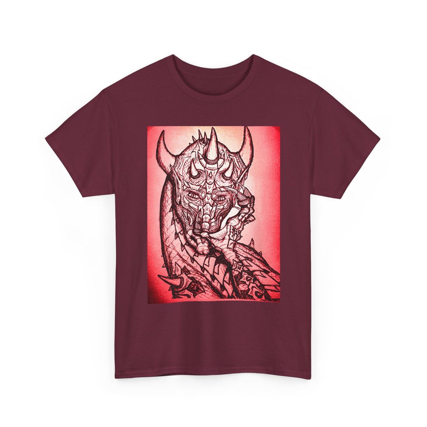 Bold Graphic Tee with Gothic Dragon Design, Unisex Cotton Shirt, Unique Art Tee, Oversized Casual Top, Gift for Art Lovers