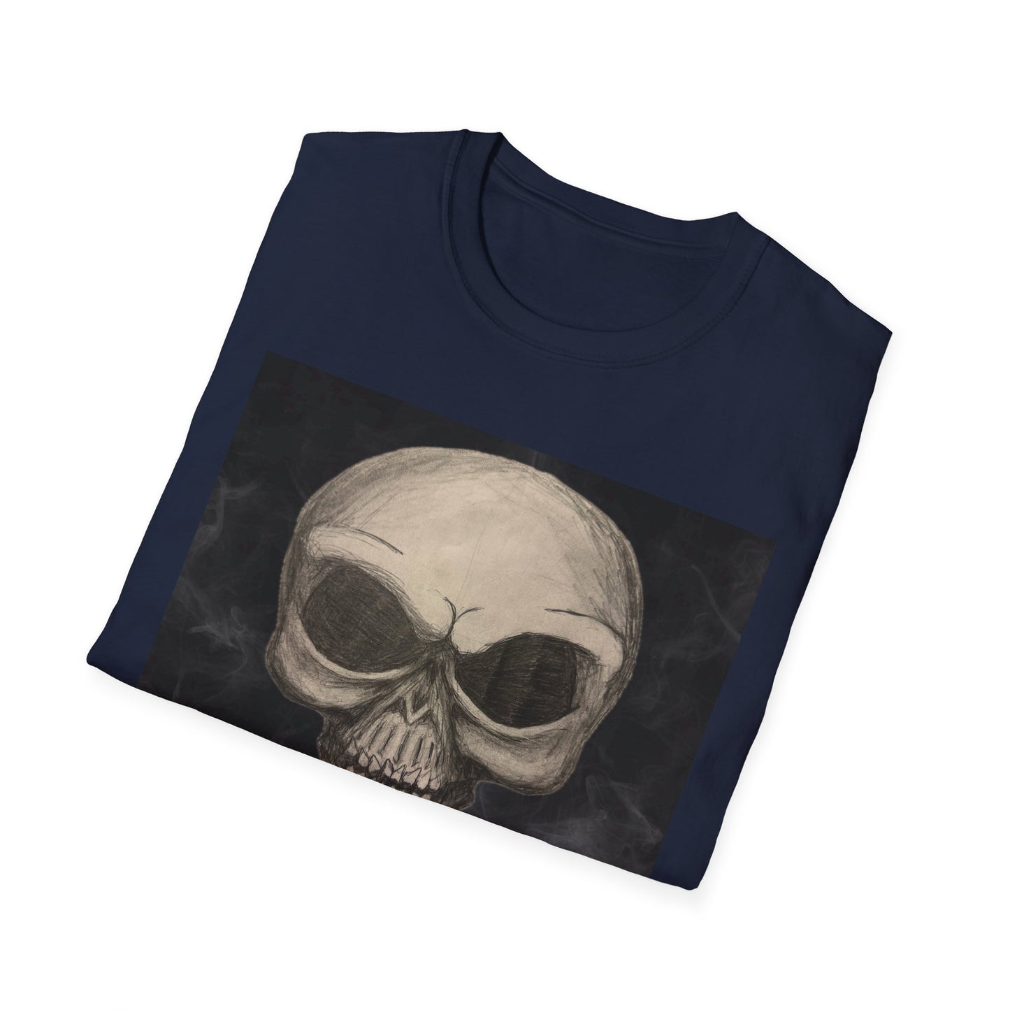 Skull Art Unisex Softstyle T-Shirt - Edgy Graphic Tee for Halloween, Festival Wear, Music Lovers, Gift Idea, Casual Style