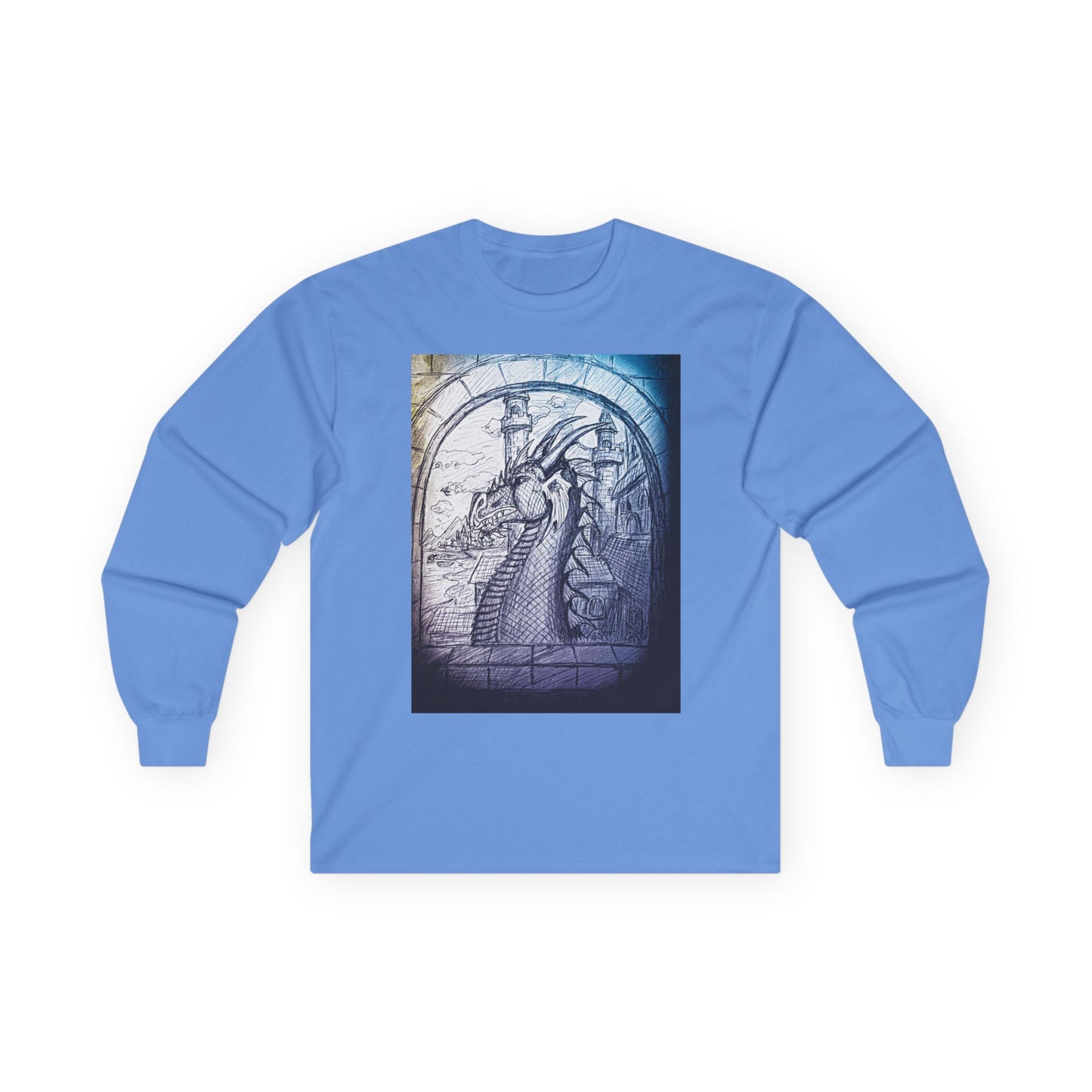 Artistic Dragon frame Long Sleeve Tee - Unique Design for Creative Souls