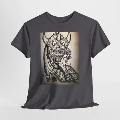 Dragon Art Unisex Heavy Cotton Tee, Graphic Tee, Unique Gift, Casual Wear, Fantasy Clothing, Art Inspired Shirt