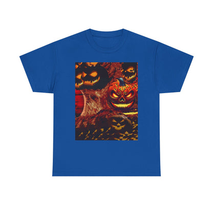 Halloween Distorted Pumpkin Unisex Tee, Spooky Shirt, Fall Apparel, Casual Halloween Outfit, Trick or Treat Tee, Festive Gift