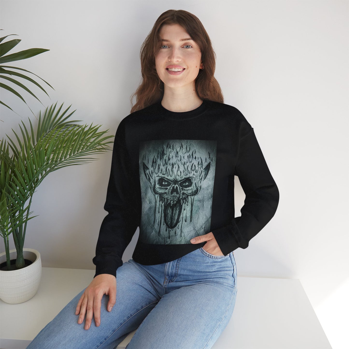 Skull Crewneck Sweatshirt