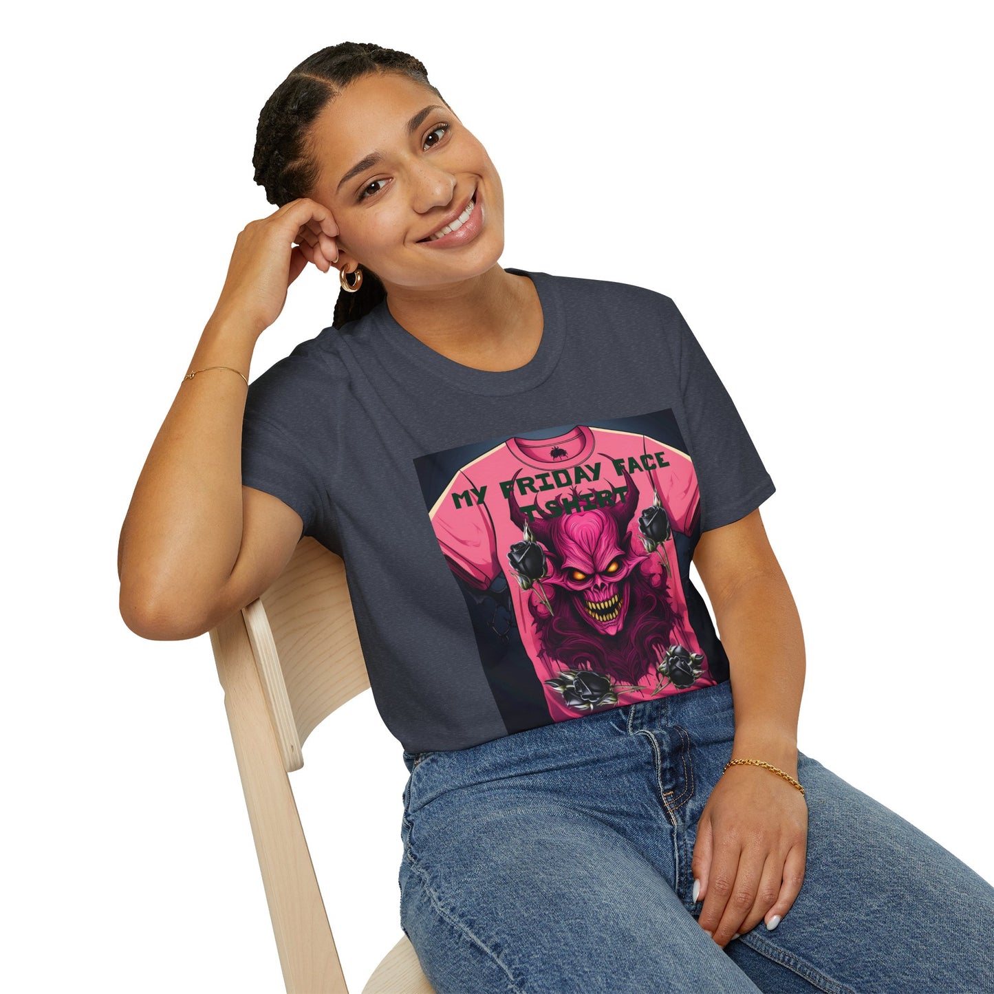 Demon Face Unisex T-Shirt - Friday Face Graphic Tee