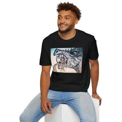 Graphic Dragon Art Unisex T-Shirt, Unique Gift for Ocean Lovers, Summer Vibes, Casual Wear, Perfect for Beach Days, Art Parties