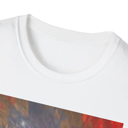 Vibrant Adventure motorcycle T-Shirt | Unisex Softstyle Tee, Casual Streetwear, Trendy Graphic Top, Unique Gift for Travelers, Colorful Artwork Shirt